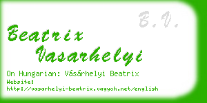 beatrix vasarhelyi business card